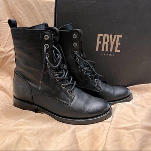 Frye Natalie Lace Up Leather Boots